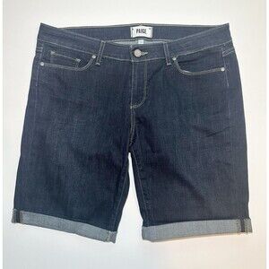 PAIGE Kayla Denim Blue Jean Bermuda Short Dark Wash Women's 31‎